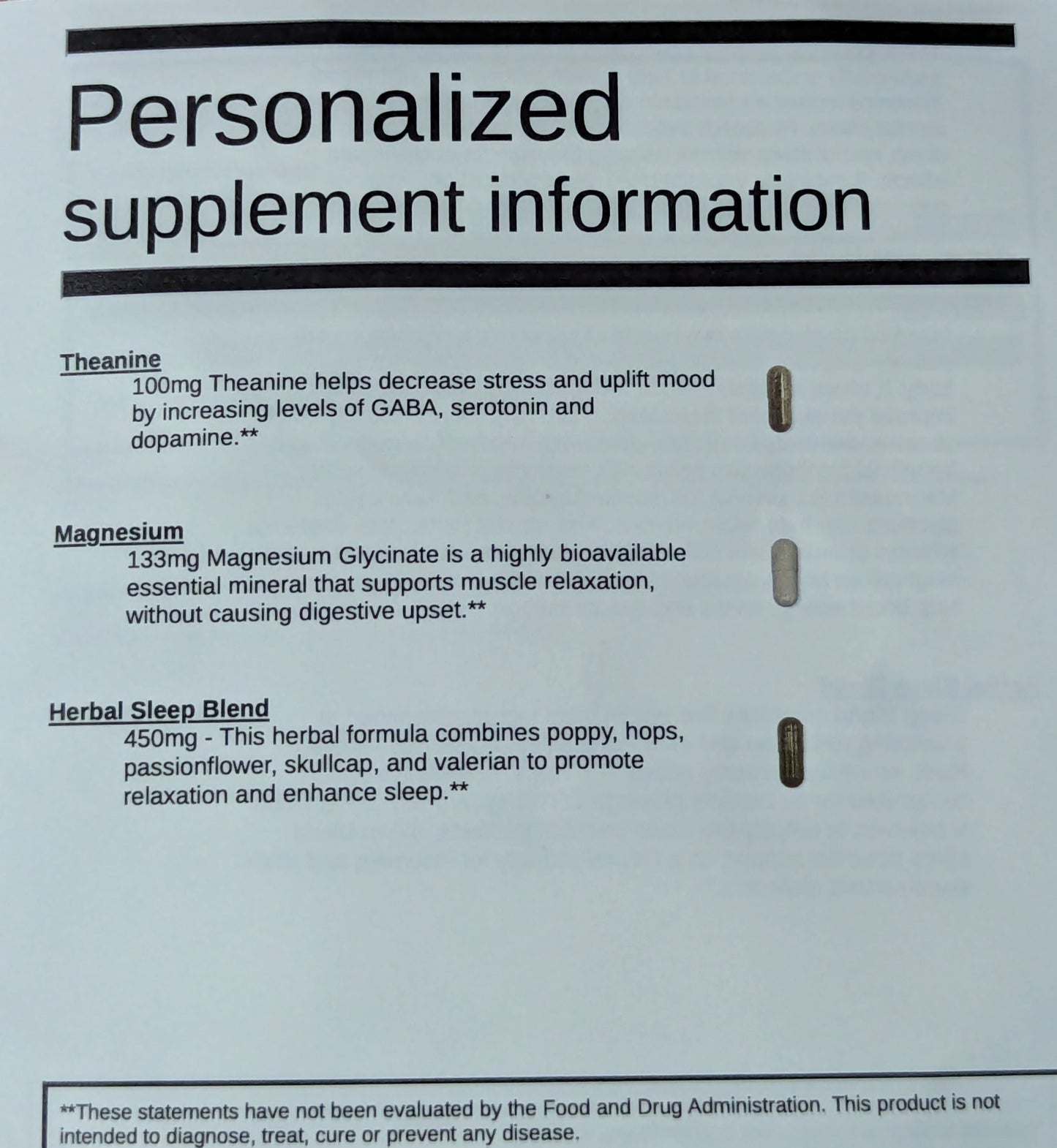 Sleep Pack (no Melatonin) 30 day supply