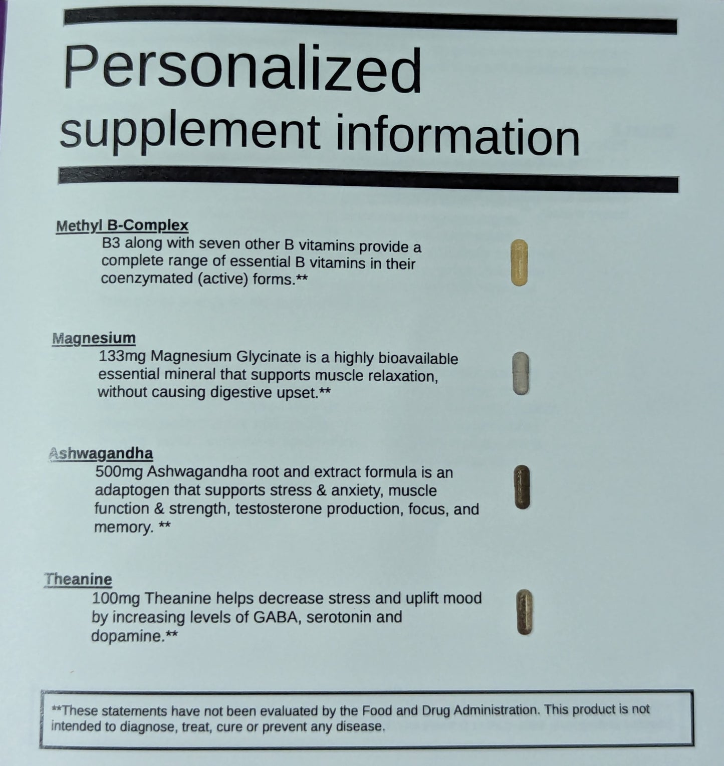 Stress pack (30 day supply)